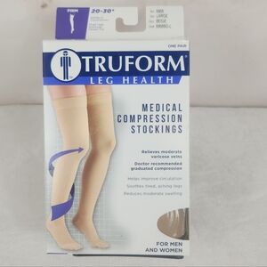 NIB Truform Large Beige Medical Compression Stockings 20-30mmHg